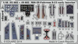 エデュアルド ズーム1/48FE682 MiG-29 Fulcrum 9-12 early interior for Great Wall Hobby kits