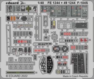 エデュアルド ズーム1/48 FE1244 F-104S Starfighter for Kinetic Models kits