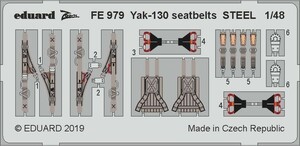 エデュアルド ズーム1/48FE979 Yak-130 seatbelts for Zvezda kits