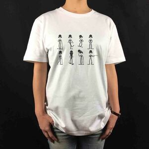 Art hand Auction 新款卓别林可爱喜剧演员变形滑稽姿势 T 恤 SML XL 大码 XXL~5XL 长 T 派克大衣, 艺术品, 绘画, 形象的