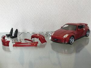 送料無料　1/24 日産　フェアレディZ Z33 ニスモ　ミニカー　ホットワークス HOT WORKS NISSAN FAIRLADYZ NISMO カスタム レッド