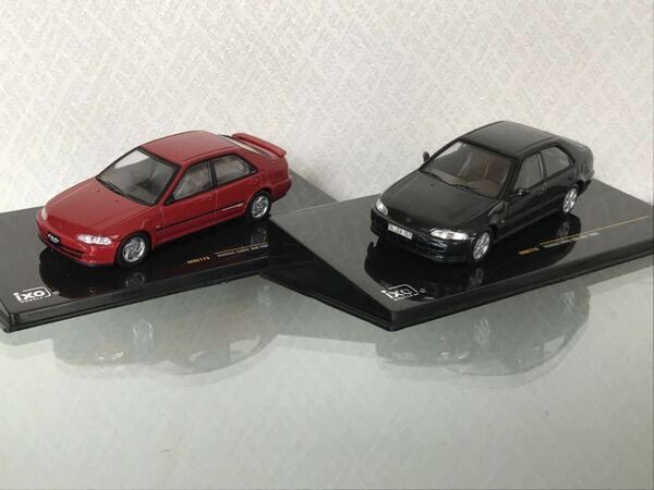 送料無料　1/43 ホンダ　シビック SIR EG9 1992 ミニカーセット　イクソ IXO HONDA CIVIC セダン 4door フェリオ VTEC