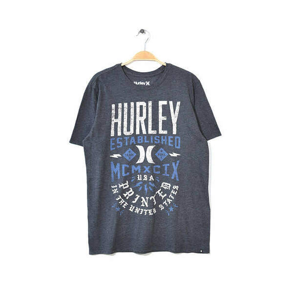 【送料無料】 Hurley ハーレー コットン/ポリエステル クルーネック 半袖 Tシャツ メンズM USA アメカジ スポーツ 古着 BB0434