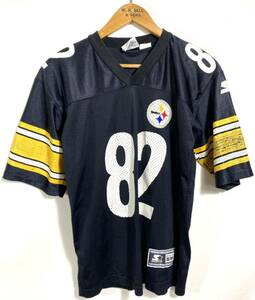 ■ 子供用 USA製 STARTER NFL Steelers スティーラーズ YANCEY THIGPEN #82 フットボール 半袖 Tシャツ 古着 キッズ ブラック サイズS/M ■