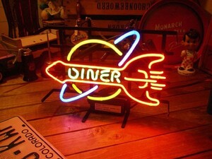 ネオンサイン DINER ネオン管 照明 店舗装飾 インテリア ガレージング アメリカ雑貨 アメリカン雑貨
