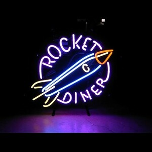 ネオンサイン ROCKET DINER ロケット ダイナー ネオン管 照明 店舗装飾 インテリア ガレージング アメリカ雑貨 ア