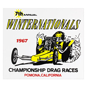 ヴィンテージ レーシング デカール 1967 WINTER NATIONALS CHAMPIONSHIP DRAG RACES 縦