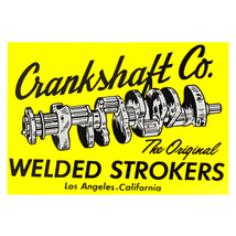 ヴィンテージ レーシング デカール ”Crankshaft Co” 縦8.6×横12.6cm ビニル製 (DZ153) ステッカー_画像1