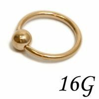  body pierce cap tib beads ring Rose Gold 16 gauge 10