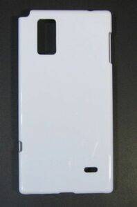  smartphone hard case white ground docomo Optimus G L-01E for DIY deco 
