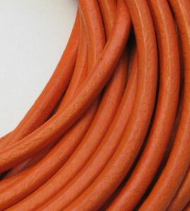  original leather cord circle type 4mm 10cm unit orange color leather 