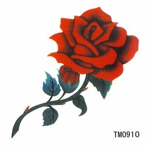 タトゥーシール 薔薇・バラ・ローズ 【6x6cm　ハロウィン　仮装 コスプレ・tm0910】