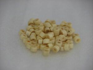 ウッドビーズ3.5x2.5mm 平丸玉 ナチュラル 200個 50A-OR