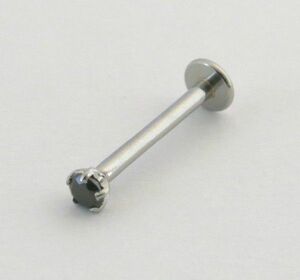  body pierce stand claw crystal black la Brett 16 gauge 8mm