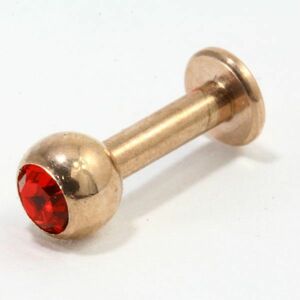  body pierce la Brett crystal LS rose Gold 14 gauge 6mm