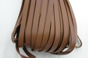  original leather cord flat type 10x2mm 10cm unit light brown leather 