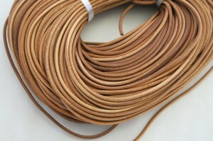  original leather cord circle type 3mm 10cm unit leather natural (OR)