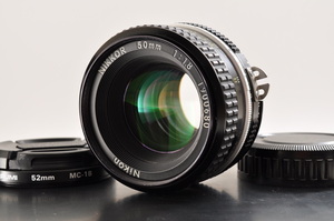 整備済 実写有　Nikon Ai NIKKOR 50mm F1.8 ニコン　MFレンズ　単焦点レンズ　N219