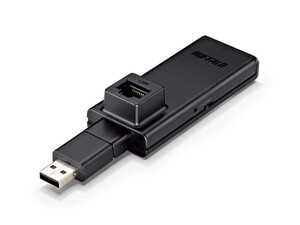 【美品・送料無料】BUFFALOBUFFALO 11n/a/g/b 300Mbps 簡単無線LAN子機 WLI-UTX-AG300/C