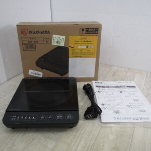 6068PS【未使用】アイリスオーヤマ IHコンロ IHクッキングヒーター 1000W 卓上 デザイン IHK-T38-T ブラウン