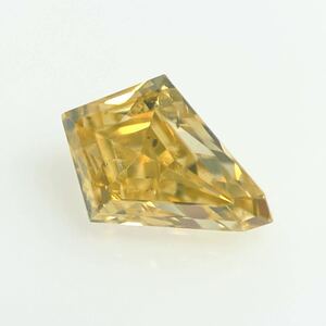 ０．２２８ct　ＦＡＮＣＹ　ＯＲＡＮＧＹ　ＹＥＬＬＯＷ　ＳＩ１　ペアモディファイド　ダイヤモンドルース