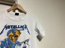 【送料込み】METALLICAメタリカagainstアゲインスト半袖プリントTシャツバンドTシャツ_画像1