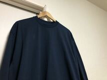 【送料込】90sヴィンテージ FABRIC MADE IN USAアメリカ製 PRO CLUB ネイビーカラー 紺長袖Tシャツ ロンT サイズ表記2XL-TALLビッグサイズ_画像9