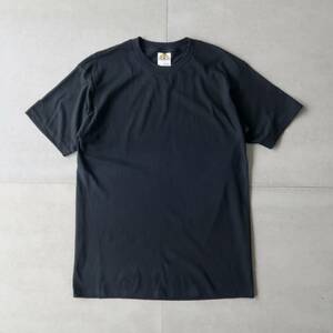 DEADSTOCK オールドTOUCH of GOLD ソリッドブラックコットン クルーネックTシャツ 表記L メキシコ製/ビンテージ黒無地Spring Ford