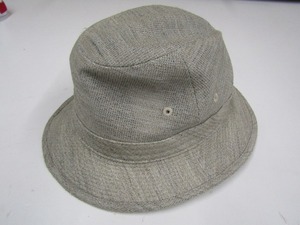 S2315：日本製 Borsalino ボルサリーノ 帽子/ベージュ/56cm ハット 中央帽子 ウールハット