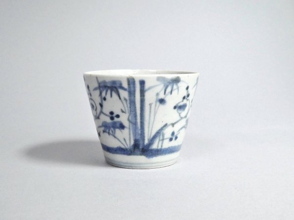 11550円売店 在庫有 初期伊万里、蕎麦猪口 美術品 古伊万里 みじん唐草