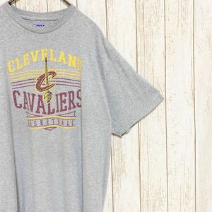 NBA Cleveland Cavaliers クリーブランド・キャバリアーズ プリント Tシャツ XL USA古着 アメリカ古着