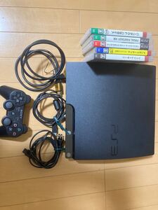 プレイステーション3本体(120GB)・電源コード・出力ケーブル(HDMI)・コントローラー・ソフト5本セット★初期化済み
