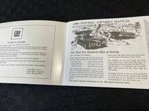 1969 PONTIAC オーナーズマニュアル Guide! 本国英字！車載！ 210x135 72P 新品未使用品_画像2