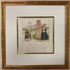 【特価】　≪　　ケイト グリーナウェイ　　≫　　オリジナル石版画　　THE　APRIL　BABYS　BOOK　ⅩⅠ　　1900年　　KATE GREENAWAY