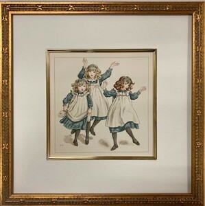 [ специальная цена ] { Kate Gree na way } оригинал литография THE APRIL BABYS BOOK Ⅴ 1900 год KATE GREENAWAY