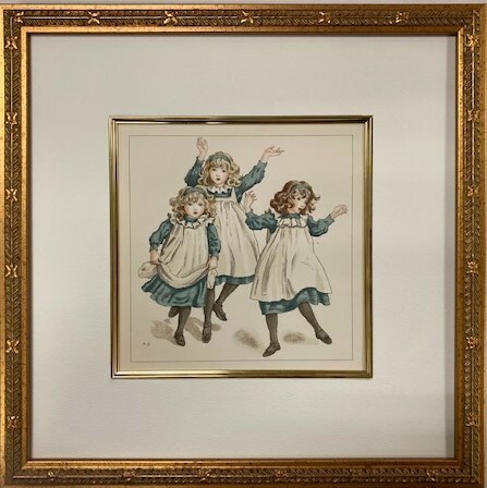 【特価】　≪　　ケイト グリーナウェイ　　≫　　オリジナル石版画　　THE　APRIL　BABYS　BOOK　Ⅴ　　1900年　　KATE GREENAWAY