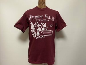 ★USED/WYOMING VALLEY/P.S.W.B.A./USA BOWLING/PRINT T-SHIRTS/JERZEES/ボーリング/プリントＴシャツ/ジャージーズ/Ｍサイズ/ＵＳＡ製★