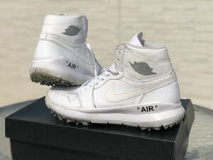 NIKE　GolF　Shoes　Air Jordan 1 Retro High Golf Cleat White Metallic