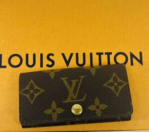 ◇1円★ 美品 LOUIS VUITTON ルイヴィトン★モノグラム 4連キーケースミュルティクレ4 ブランド小物 ヴィトンキーケース ほぼ未使用