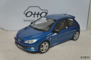 otto mobile プジョー 206 RC 1/18 ミニカー ブルー