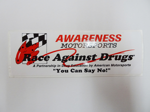 AWARENESS MOTORSPORTS Race Against Drugs ステッカー 15.7㎝×5㎝ 定形外84円