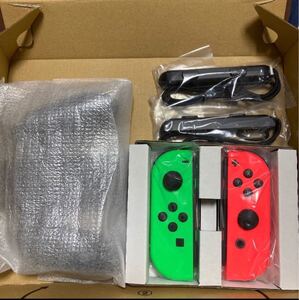 Switch ジョイコン ネオングリーン、ネオンレッド、ストラップ、グリップ