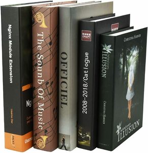 [送料込み] モード インテリアブック フェイクブック 本の置き物 展示 ディスプレイ おしゃれ 洋書 雑貨 装飾 飾り 空間作り 5冊セット