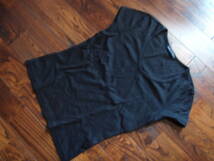 FARE LA CORTE ブラック綺麗なネックライン　フィットカットソー3分袖　黒　３８綿１００％_画像4