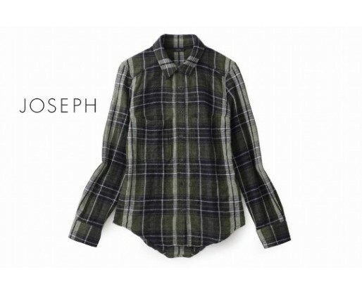 JISEPH ジョセフ　チェック長袖シャツ size.36