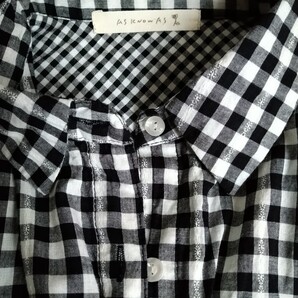 AS KNOW AS ギンガムチェック 長袖シャツワンピース