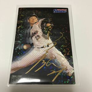 カルビー プロ野球チップスオールスターズ ヤクルトスワローズ 小川泰弘 金箔サインカード 2016年