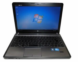 Windows7 HP ProBook 4340s Celeron B840 1.9GHz 4GB 320GB 光学ドライブなし Webカメラ 無線LAN Bluetooth HDMI ACアダプタ付属なし