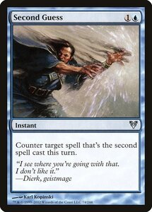 MTG ■青/英語版■《当て推量/Second Guess》★FOIL★ アヴァシンの帰還 AVR