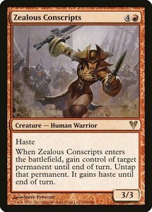 MTG ■赤/英語版■《士気溢れる徴集兵/Zealous Conscripts》アヴァシンの帰還 AVR